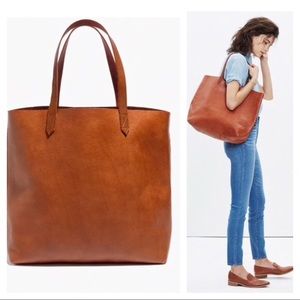 Madewell Brown Leather Tote Bag